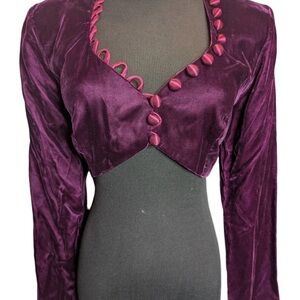 Elegant Purple Velvet Jacket